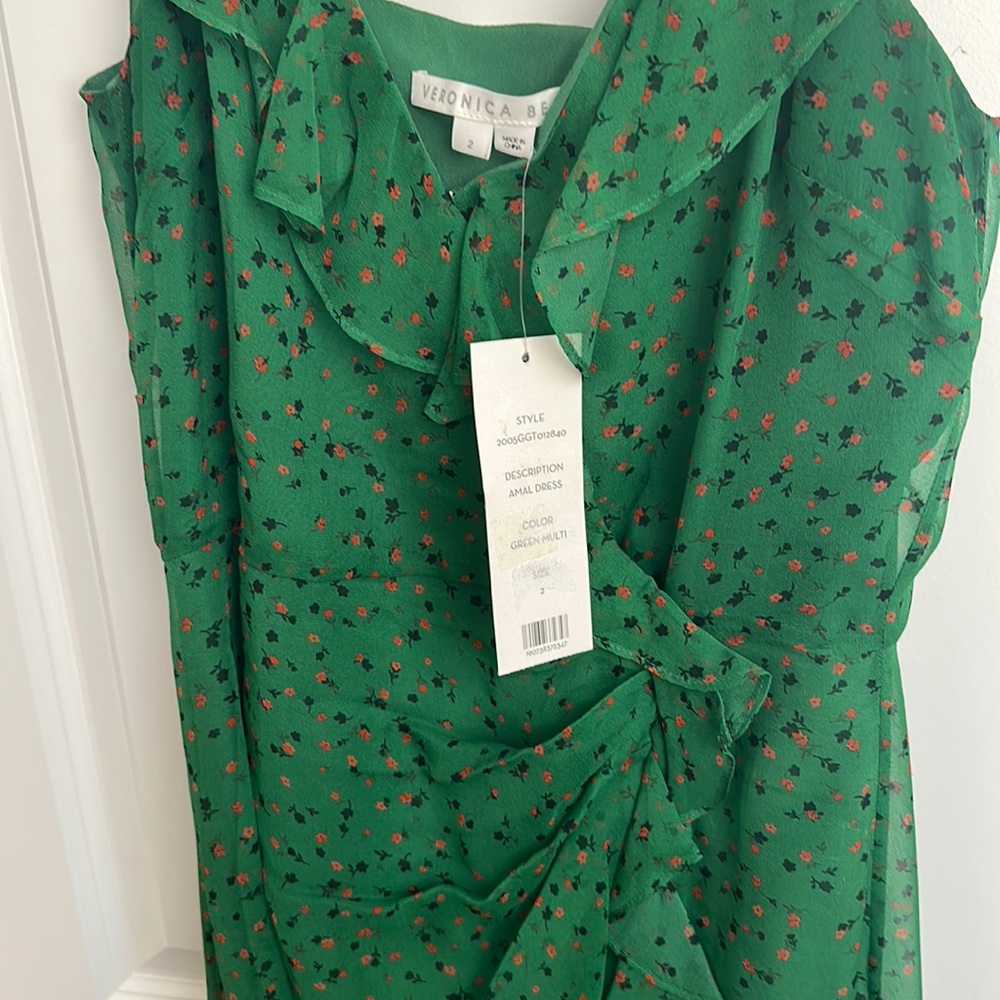 NEW Veronica Beard Amal Dress - Green - Picture 6 of 6